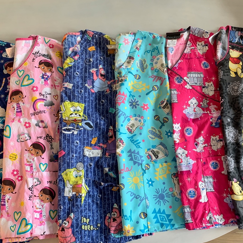 Cartoon scrub tops